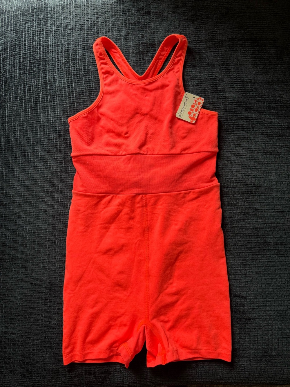 FP Movement by Free People Bright Red Racerback Romper